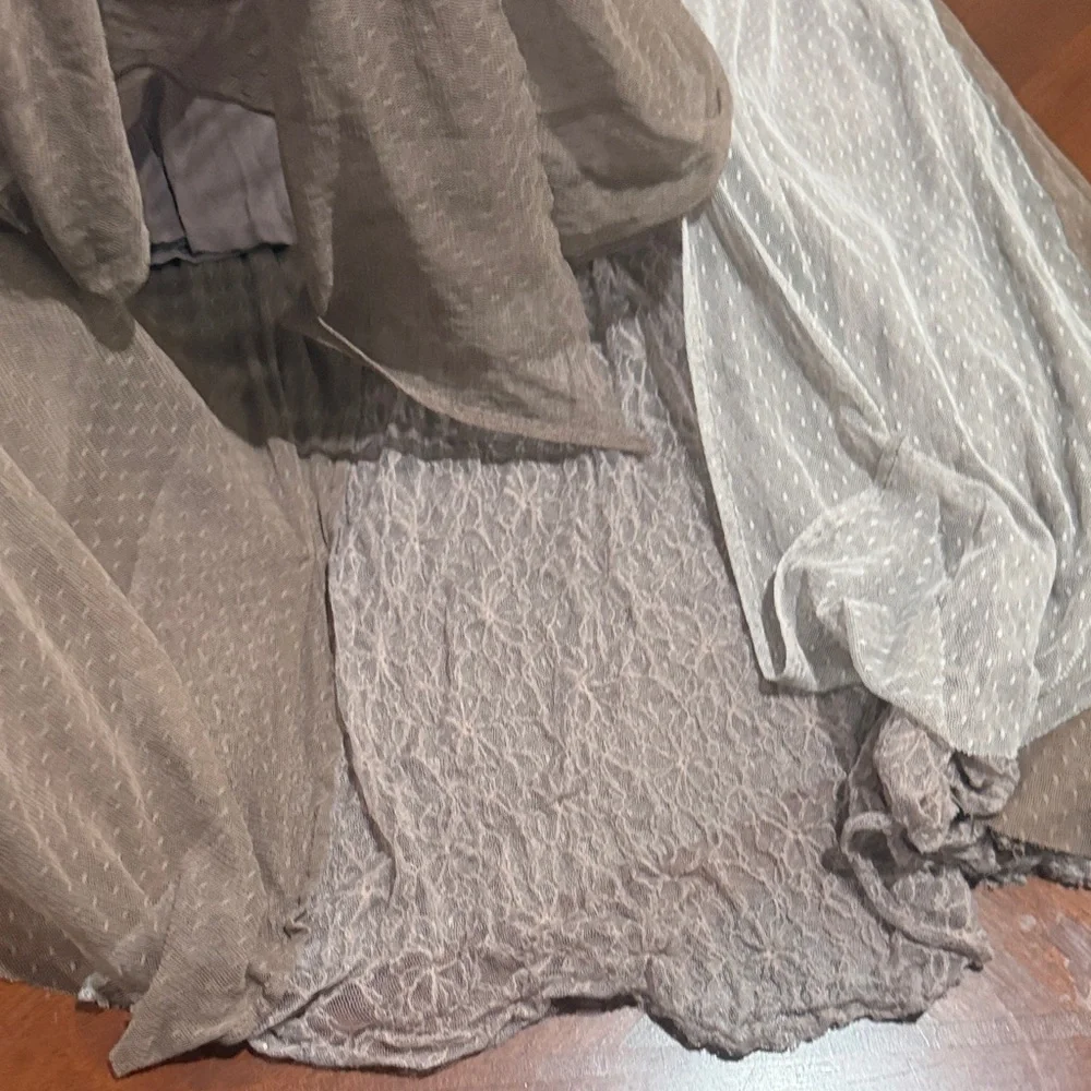Free people sugar plum fairy lace Brown and Cream Women's Skirt - Picture 3 of 8